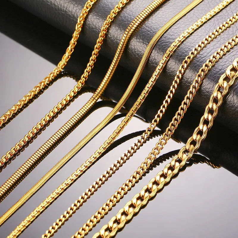 BiG-BOSS Fast Shipping SC Cable Figaro Rope Paperclip Cuban Curb Link Chains Necklace Fine Jewelry 925 Silver Chains for Men Women