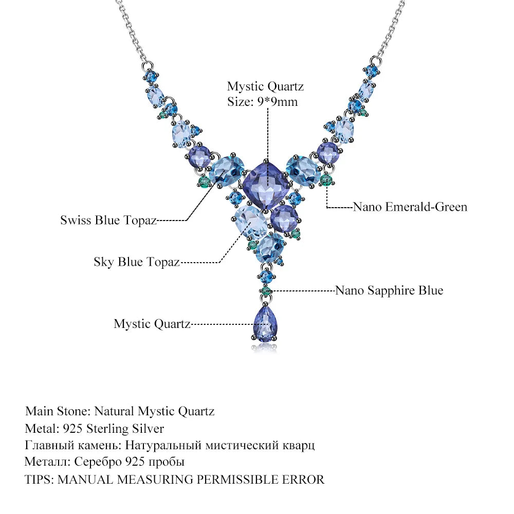 REDheart TIANSHE Designer Luxury Women's Jewelry Set S925 Pure Silver Natural Topaz Ring Earrings Brooch pendant