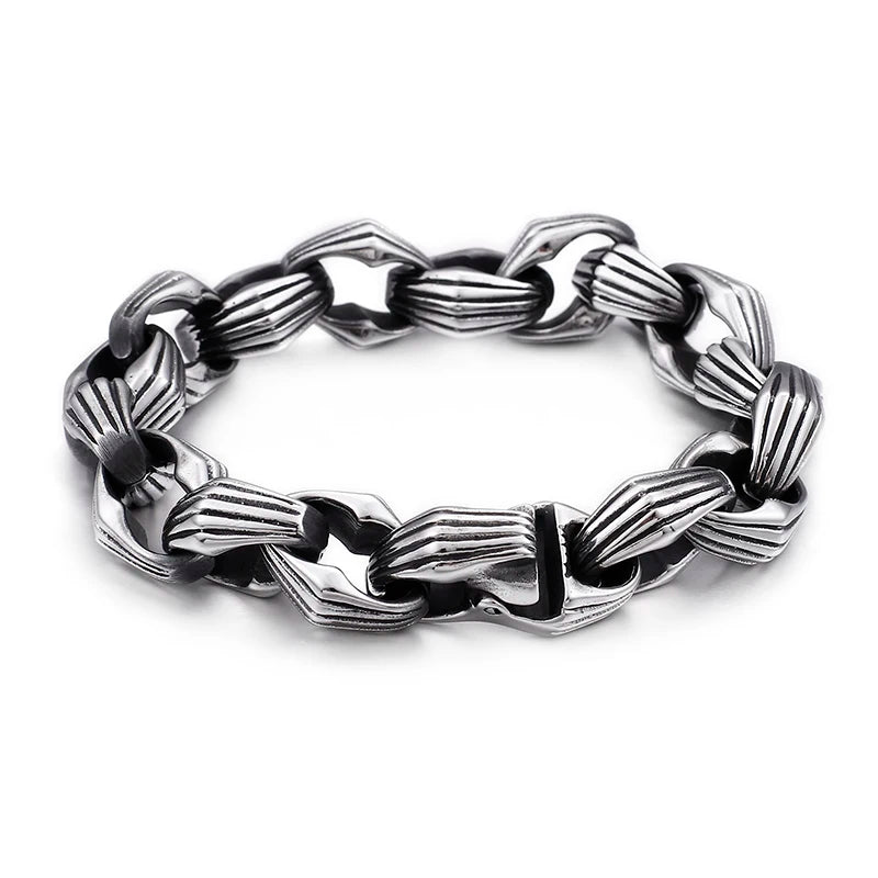 KALEN Punk 22cm Link Chain Stainless Steel  Bracelets for Men