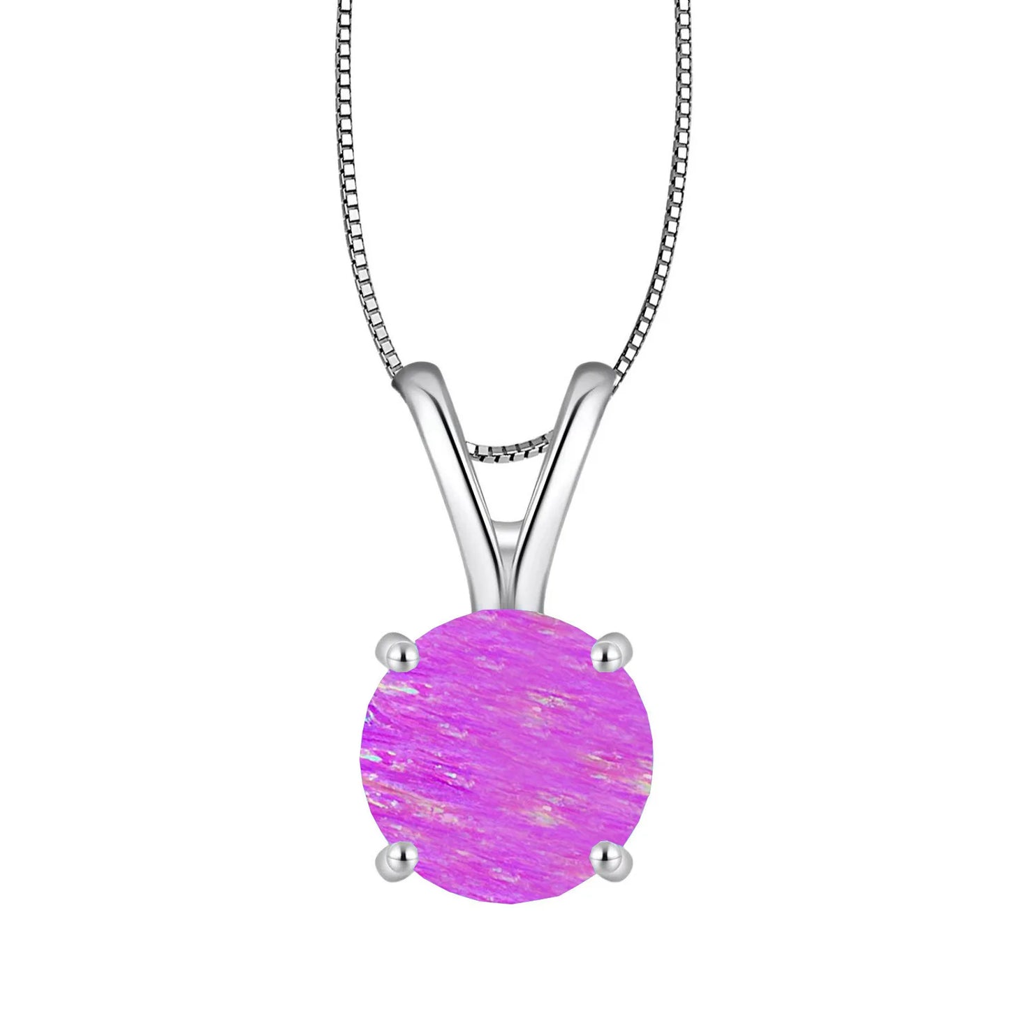 Tiktok Viral Dainty Round Blue Opal Pendant-Copper Link Chain Sweater Chain Minimalist Necklace for Women's Trendsetters