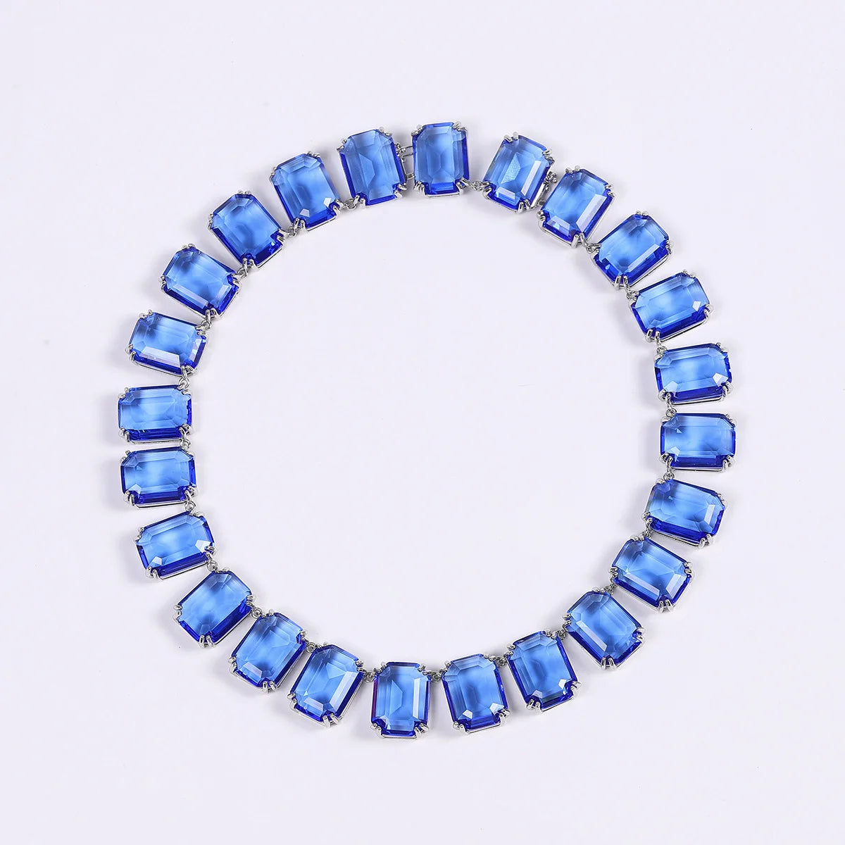 Custom Jewelry Manufacturer Brand Designer Jewelry Set Vintage Big Blue Green Swarov Ski Crystal Necklace Earrings Sets