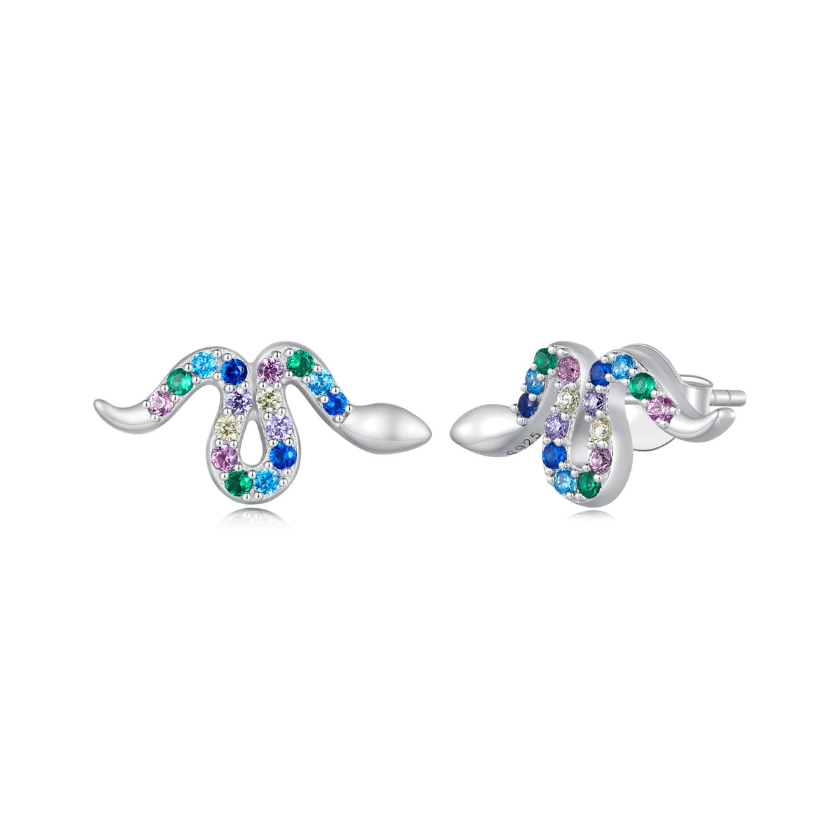 S&S 925 Silver CZ Stud & Clip-on Earrings | Micro-Set Zirconia | Platinum-Plated | Multi-Style