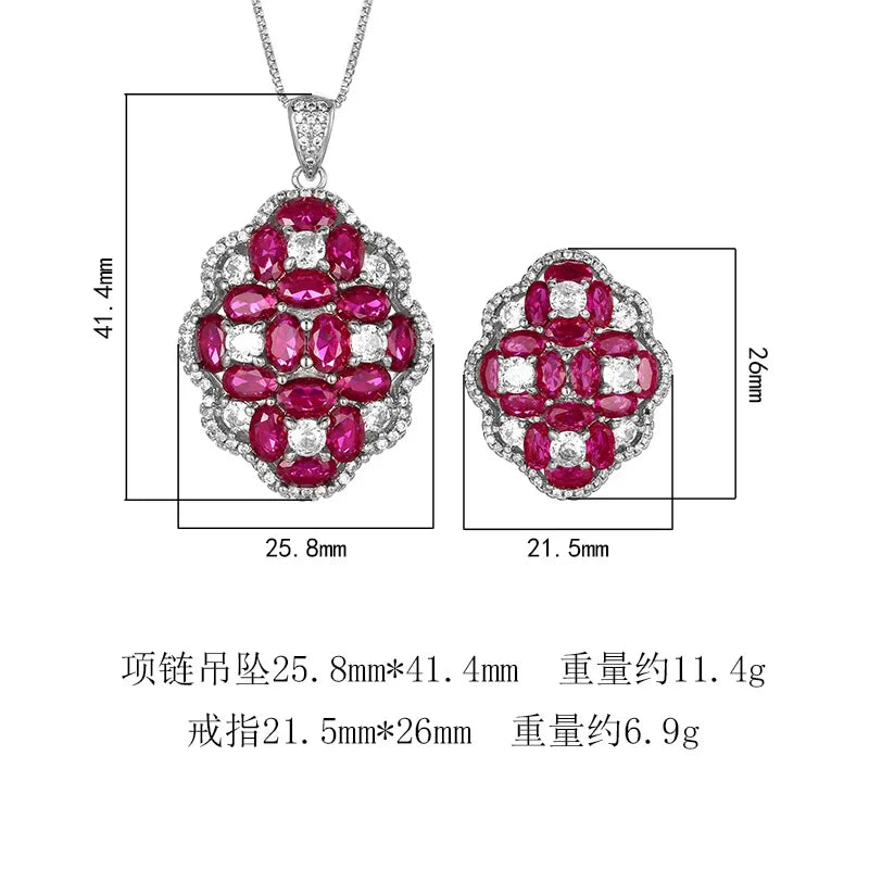 REDheart Fashion Trendy Copper Inlaid Zircon Plated 18K Gold Micro Inlaid Flower Design Luxury Women's Jewelry Set Third Party