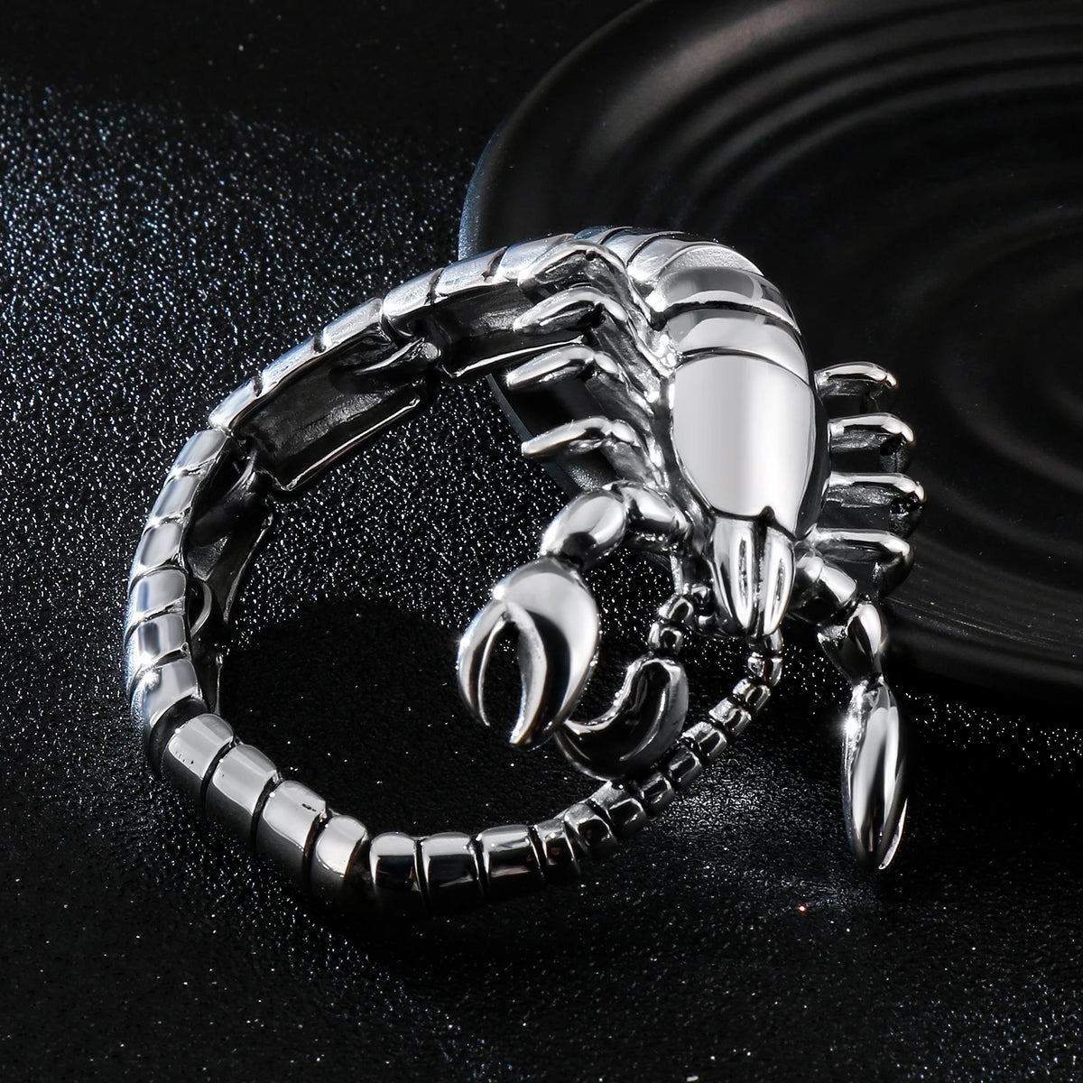 VIKING Mens Scorpion Charm Bracelet – Silver Stainless Steel