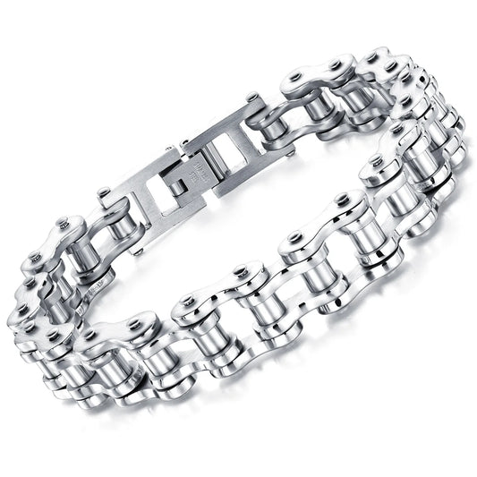 VIKING Motorcycle Chain Punk Biker Bracelet – Gold, Silver & Two-Tone