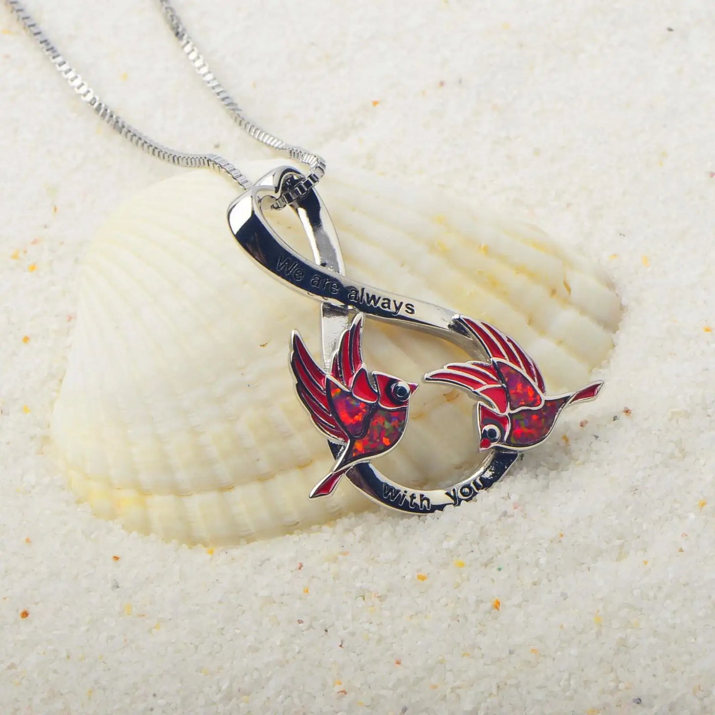 Aobao Luxury Vintage Women's Opal Necklace with Silver Plated Copper Alloy Box Chain
