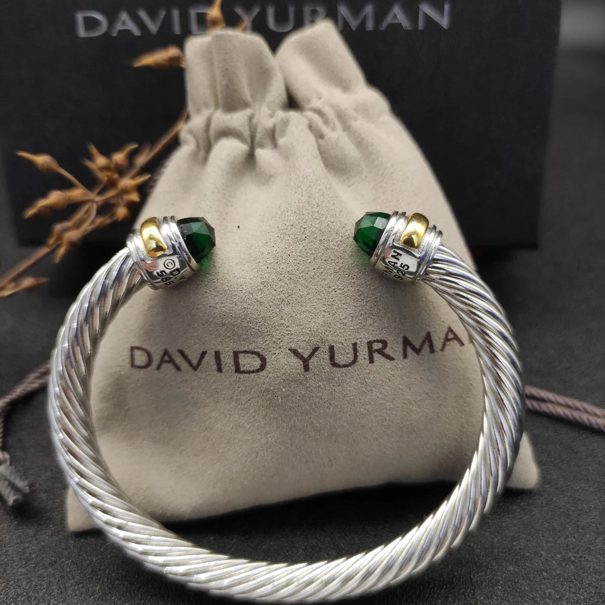FASHIONISTA DY High-Quality 7mm Silver-Plated Diamond Fashion Bracelet, Fashionable Silver-Plated Colored Gemstone Bangle, Jewelry