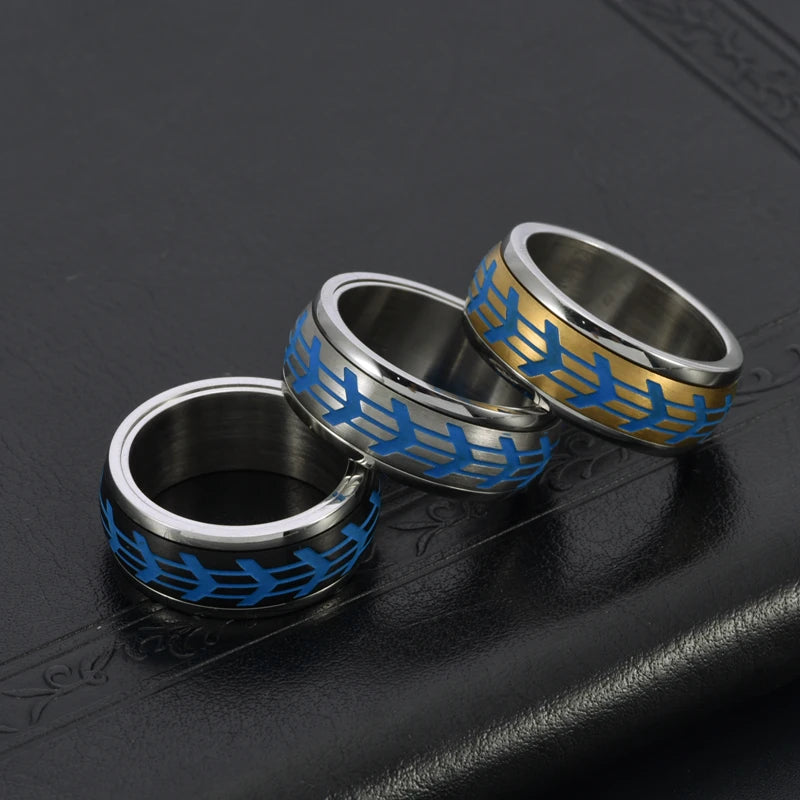 NEWLiFE REBEL Highline Mark Ring in Stainless Steel