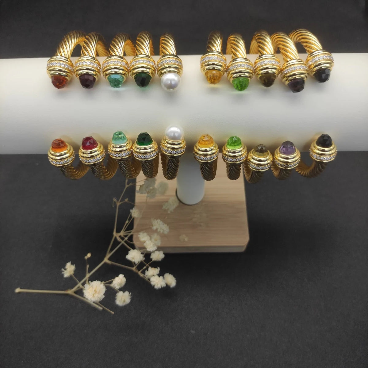 FASHIONISTA DY High-Quality 7mm Gold-Plated Diamond-Set Fashion Bracelet, Unisex Silver-Plated Diamond-Set Bracelet, Jewelry