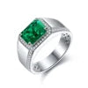 Gemfiori Men's Rings Can Be Customized with Emerald Ring Have an Ample Supply of Cultivated Gemstone Rings Make Great Gifts.