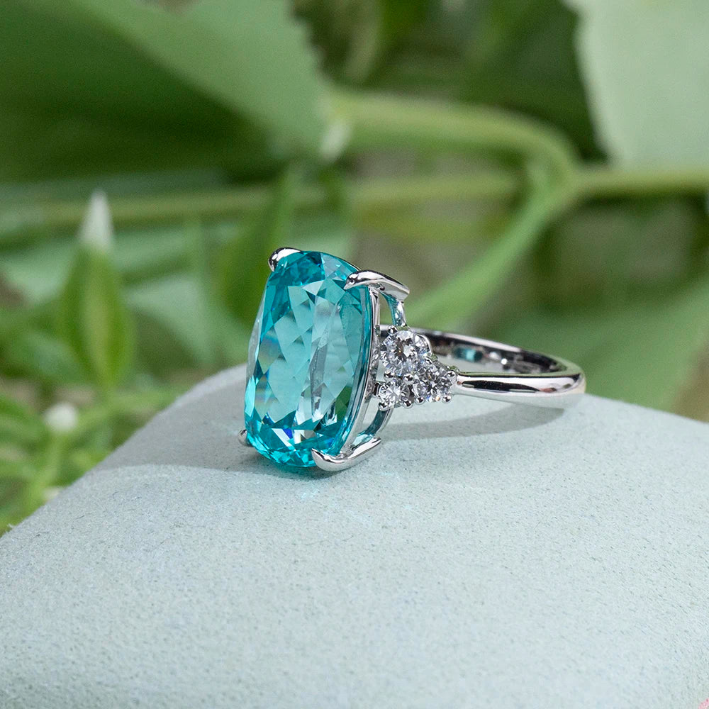 Messi Jewelry MSR-2149 Fashionable Design 10k Gold Oval Shape Lab Grown Gemstone Ring