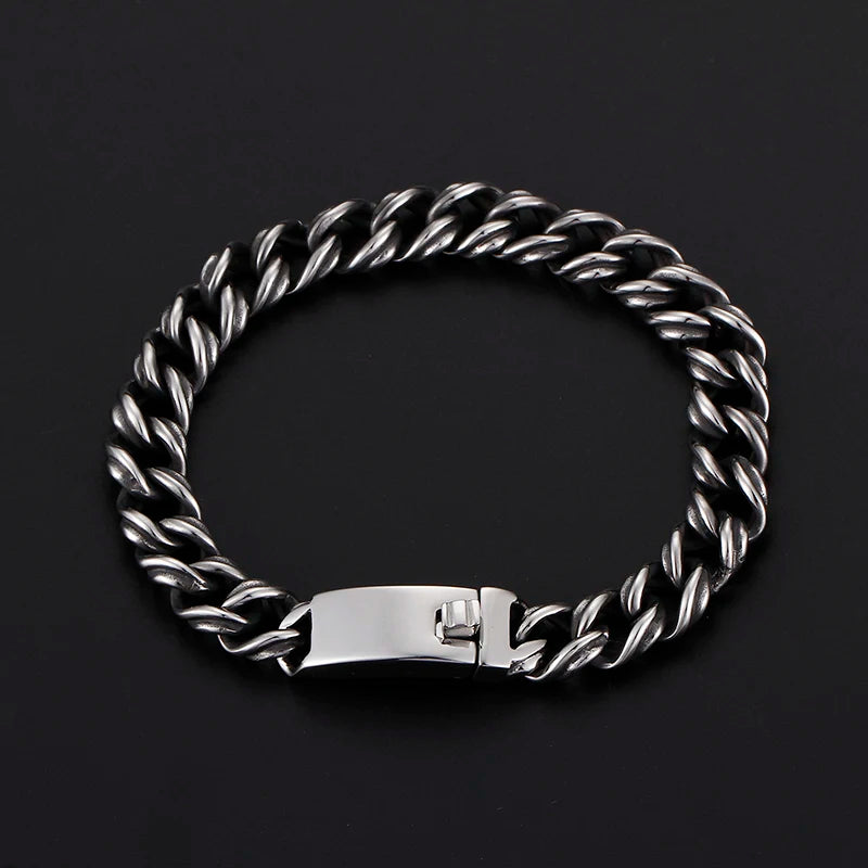 KALEN 316L Stainless Steel Cuban Link Chain Bracelet Male Jewelry KB79020-BD