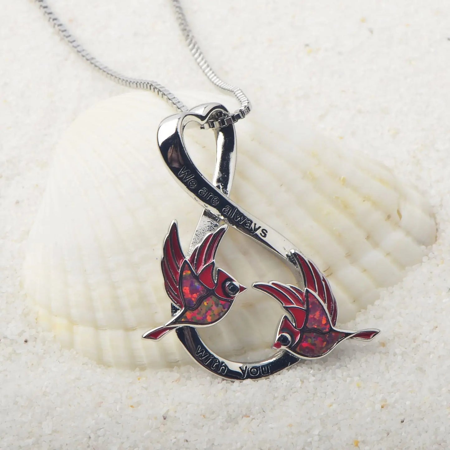 Party Style Bird Shape Opal Pendant Necklace | Brass Copper Alloy | TikTok Ins Fashionable Sporty Design
