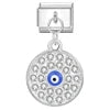 FASHIONISTA Evil Eyes Series Hot Selling Italian Charm Bracelets Geometric Trendy Stainless Steel Zircon Rhodium Plated Unisex