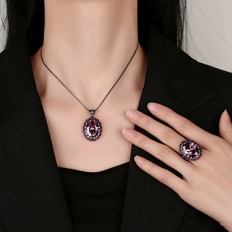 Gemfiori High End Luxury Hot Selling New Product Colorful Gemstone Women's Luxury Suit Bride Wedding Accessories Collarbone Chain