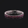 Gemfiori U03 Abiding Colored Natural Gemstone Oval Cut 4x6MM 7IN 10.7g 925 Sterling Silver Garnet Citrine Peridot Topaz Tennis Bracelet