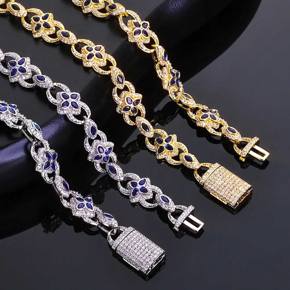 REBEL Atrium Frame Clover & Eye Cubic Zirconia Brass Bracelet