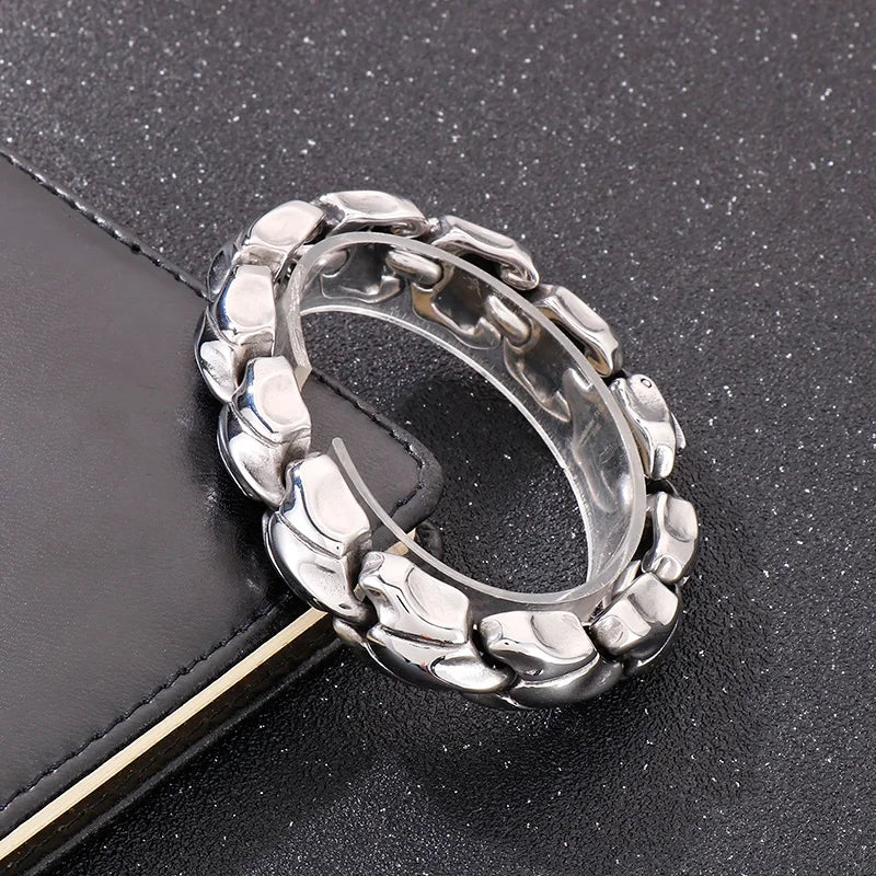 KALEN Vanguard Jewelry Stainless Steel Fashion Bracelets Bangles Punk Links Bracelet for Men