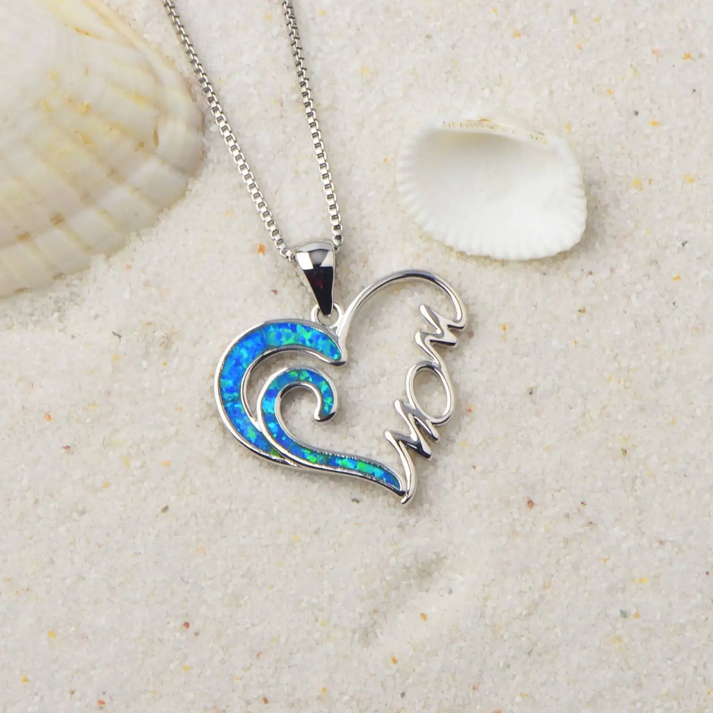 Chic Heart Shape Necklace Aobao Decorative Inlaid Pendant Fashion Jewelry