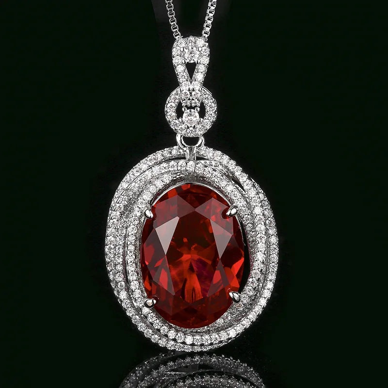 REDheart High-End Fashion Brass Inlaid Zircon Flower Design Gold Plated Women's Luxury Pendant Necklace