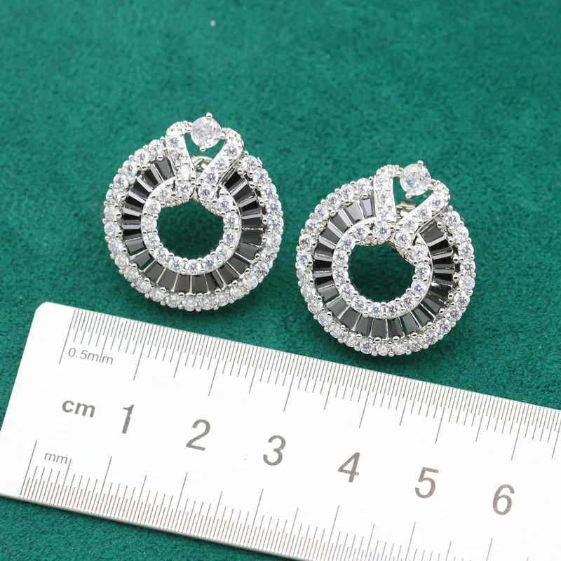 XOTICA Luxurious Silver CZ Drop Earrings for Women Fashion Zirconia Jewelry for Brides and Bridesmaids Wedding Jewelry