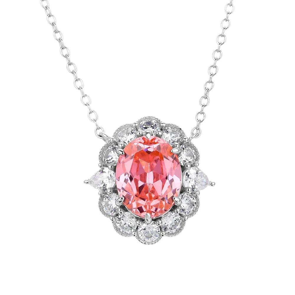 MUSHAN S925 Platinum Plated Luxury Engagement Wedding Anniversary Party Pendant Necklace High Carbon Diamond-Versatile High-End