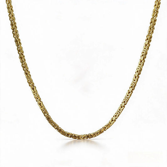 Wholesale StarPaGo 925 Sterling Silver Hip Hop Necklace 2.5mm King Chain Byzantine Link Rhodium Plated Unisex Gift Party