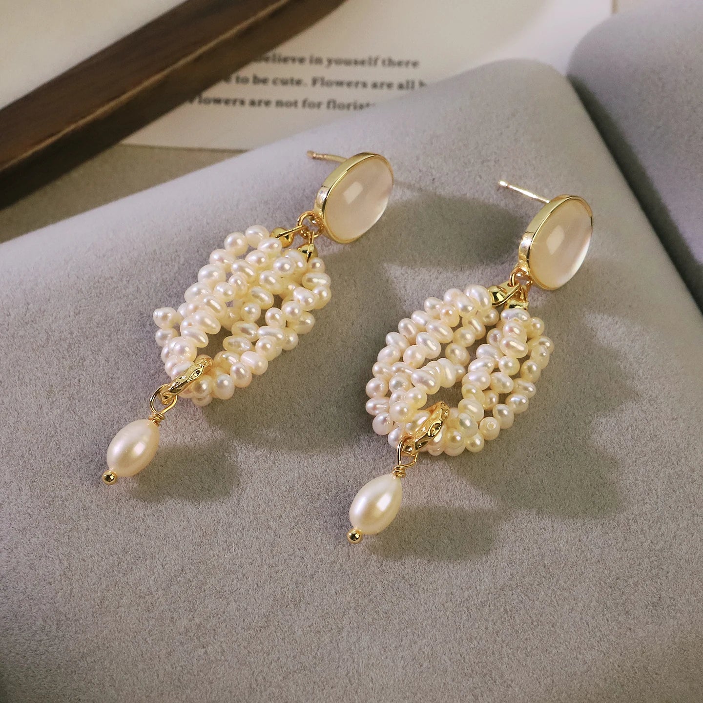 New Jewelry Yiwu Wholesale Gold Plated Natural Pearl Earings Jewelry Women Korean Wholesale Bulk 18K Gold Plated Jewelry