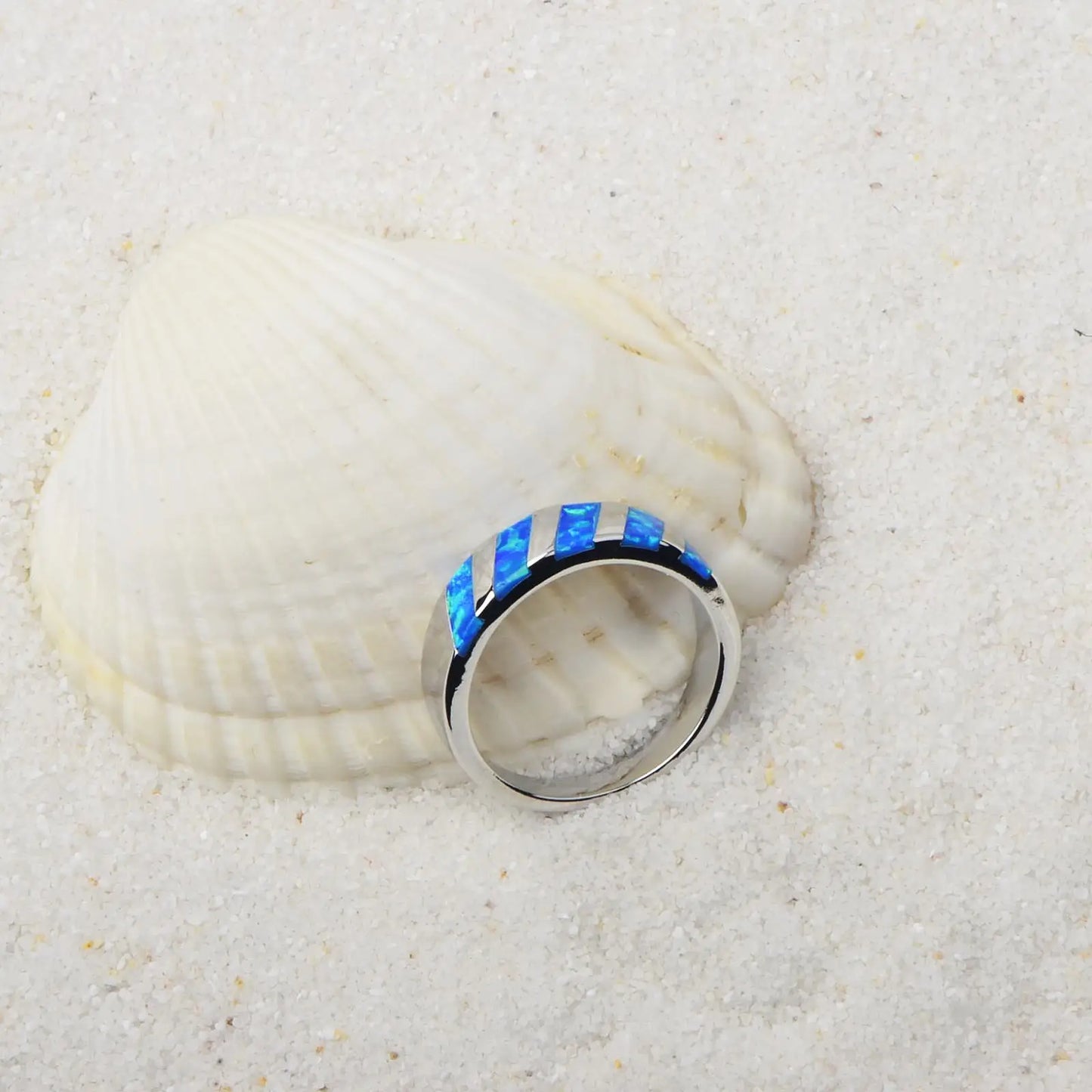 Iridescent Gem Stainless Steel Band | Dainty Daily Wear Jewelry for Women Trendy Style