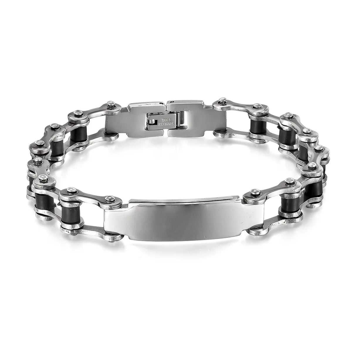 REBEL VIKING Minimalist Biker Chain Link Bracelet – Stainless Steel