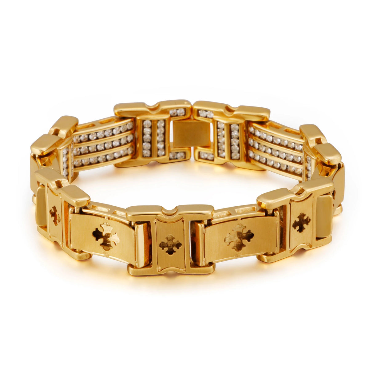 KALEN Personality Huxury Inlaid Zircon Gold-plating Men's Bracelet