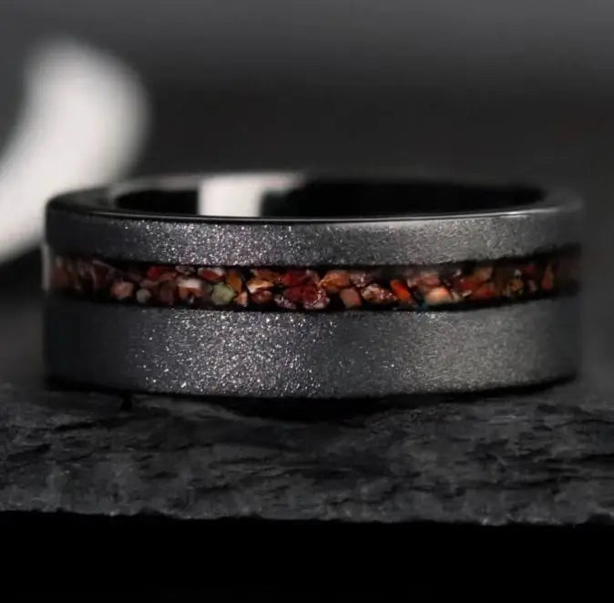 OBE New Arrival Hot Selling 8 mm New Womens  Tungsten Carbide Emerald Rings