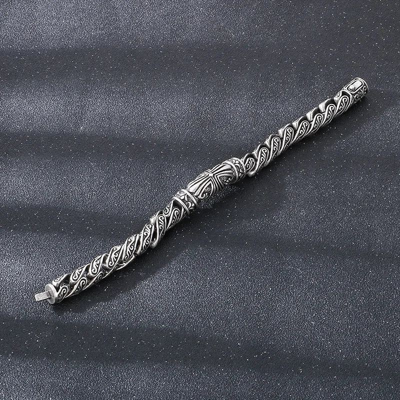 KALEN 220mm Men Vintage Medieval Style Stainless Steel Links Bracelet