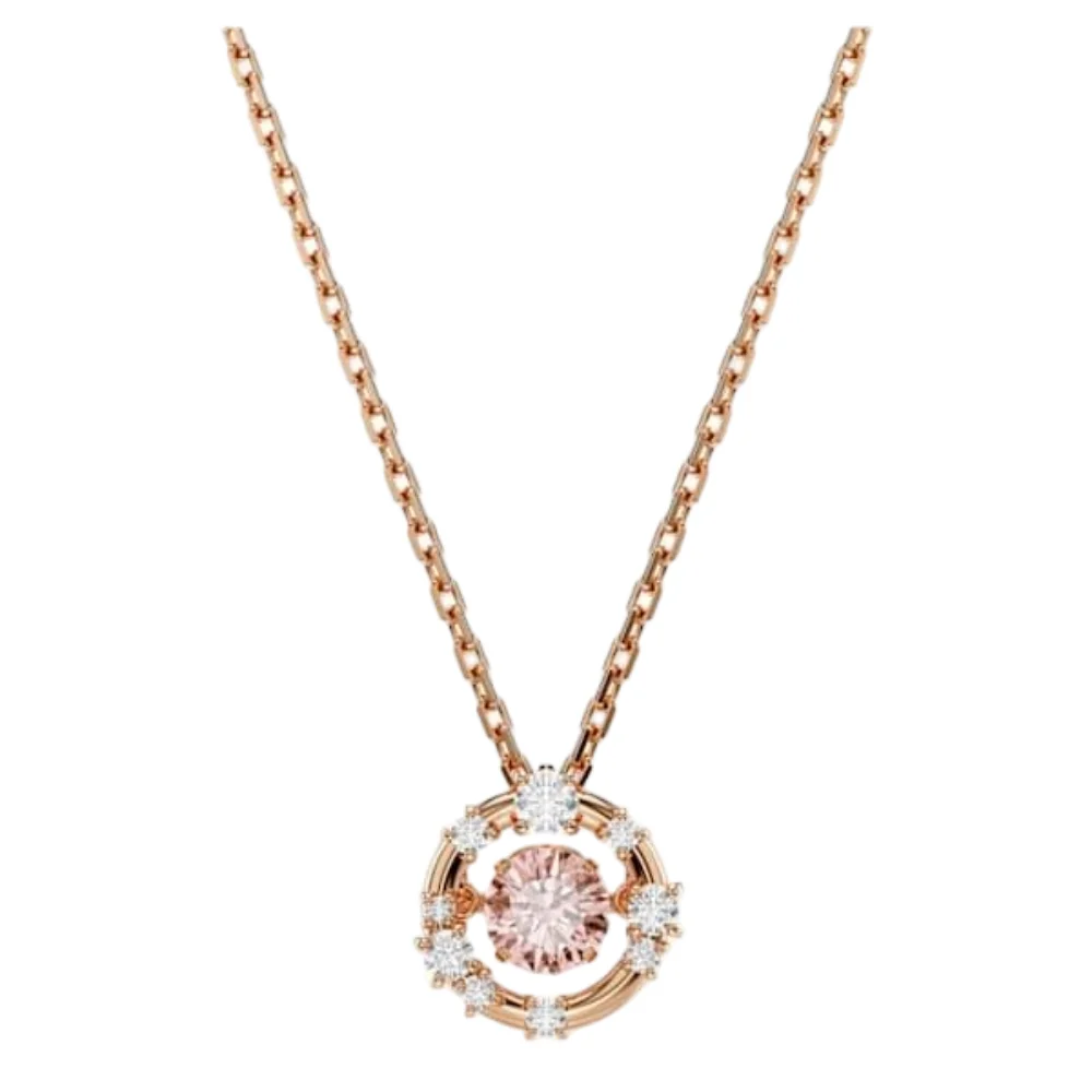 S&S Luxury Copper Zircon Vintage Chain Necklace with Stunning Gloss for Weddings Anniversaries & Parties