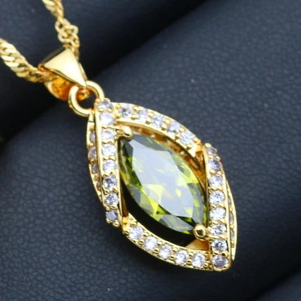 XOTICA AAA Custom Women's Wedding Jewelry Set Gold-Plated Zircon Pendant Earrings Ring Necklace for Engagement Occasions
