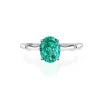 High Quality Fine Jewelry 925 Sterling Silver Green Zircon Ring for Women Gifts Emerald Luxury Women's Green Stone Ring Jewelry