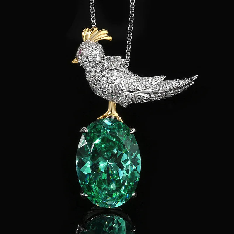 REDheart Women's High-quality Copper Brooch Fashionable square Zircon Magpie Necklace Brooch Party Engagement Cute Gift