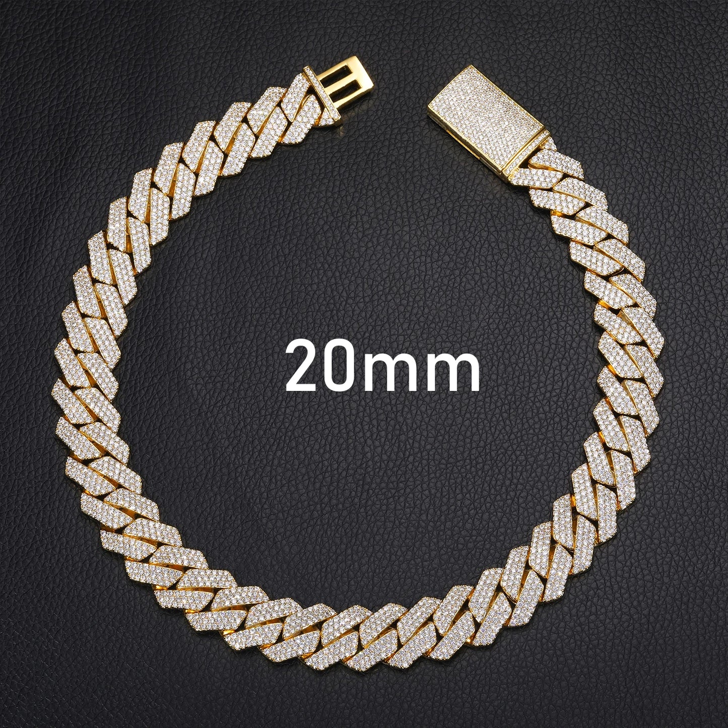 High Quality Cubana Hip Hop Jewelry 6-20mm 925 Sterling Silver VVS Moissanite Diamond Iced Out Cuban Link Chain Necklace for Men