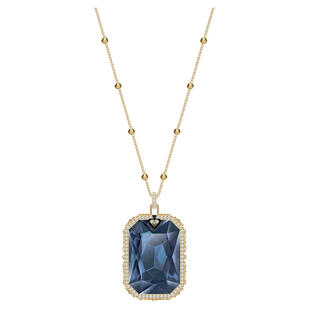 S&S Dainty Sparkling Blue Crystal Eye Necklace, Multitone Metal Layered Eye Charm Pendant Daily Ladies Fashion Jewelry