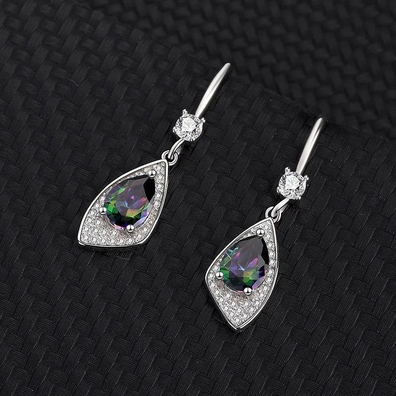 S&S CZ Water Drop 925 Silver Jewellery Set | Trendy Zircon Necklace & Earrings | S&S Collection