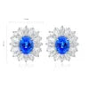 Gemfiori Anster High Quality S925 Lab Grown Cobalt Spinel Earring Stud Dainty Gemstone Stud Earrings for Women Daily Wear Gift