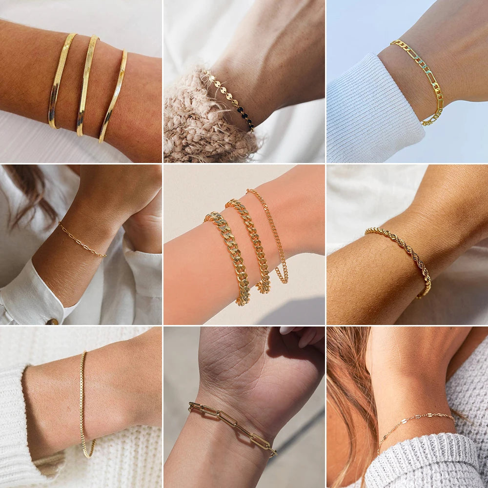 RINNTIN SB Finding Jewelry Men Cuban Link Chain Bracelet Custom Pulsera Men Hip Hop 925 Sterling Silver Chain Bracelet