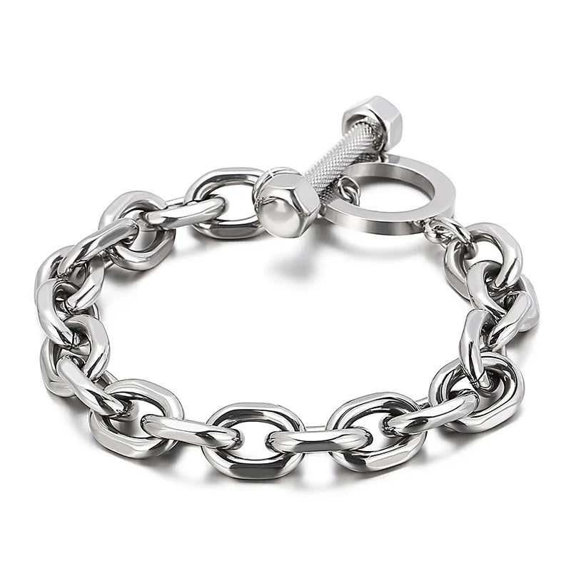 KALEN Wholesale Punk 18K Gold Plating Men Charms Special Stainless Steel Jewelry Bracelets