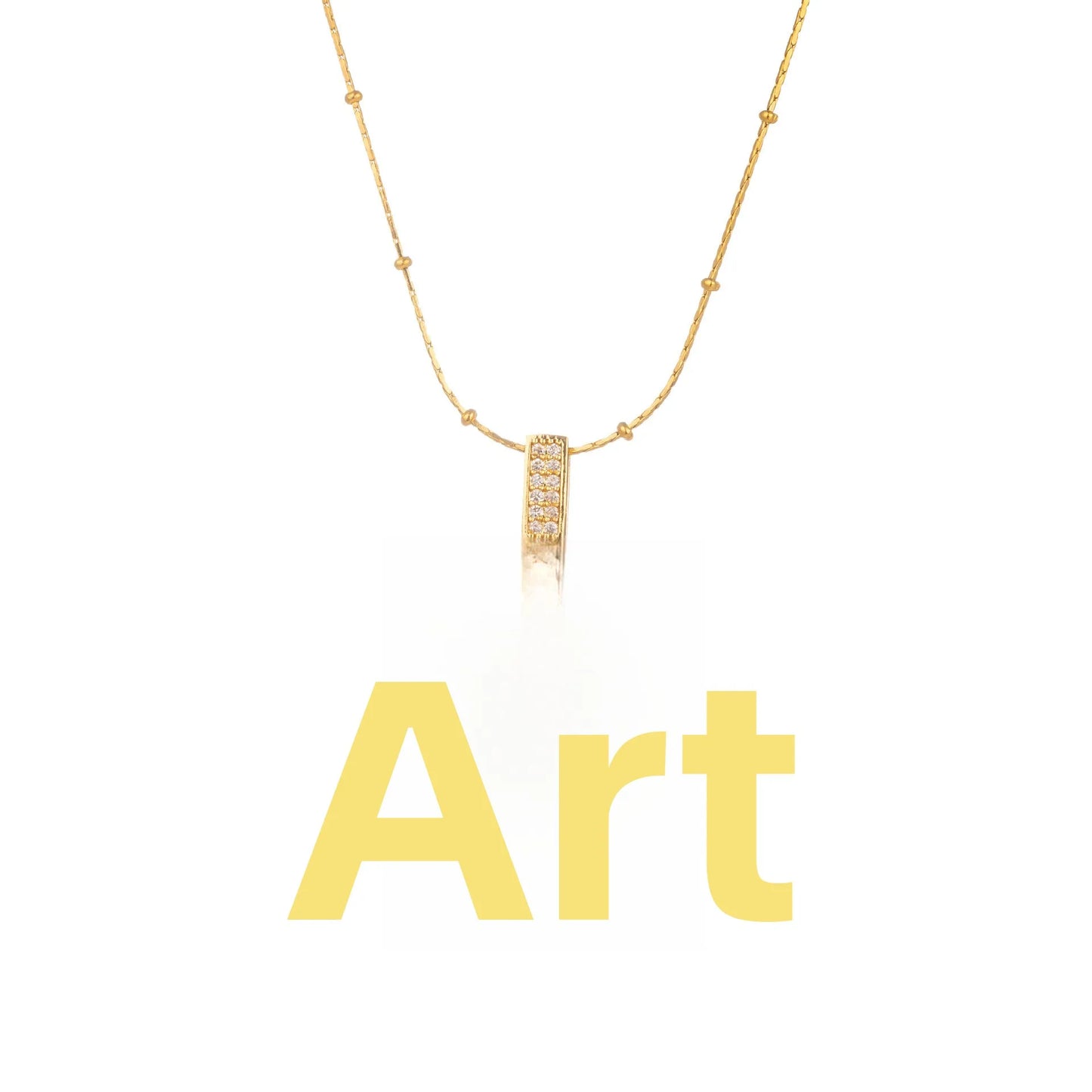 Polaris Copper Bamboo Necklace Women Non-fading Premium Feel Featuring Micro-paved Zircon Pendant Niche High-end Clavicle Design