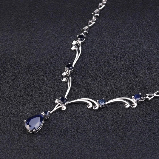 ArtistA Luna Rise Blue Necklace in 925 Sterling Silver