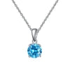 REDheart RINNTIN SAPN02 Romantic Jewelry Birthstone Crystal Necklace 925 Silver Necklace for Women Pendants Charm Collier Collana Stone