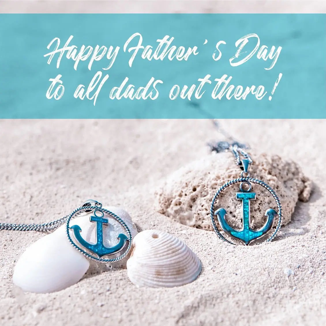 Trendy Sea Style Opal Pendant Necklace  Blue Gem Anchor Jewelry for Beach Outfits