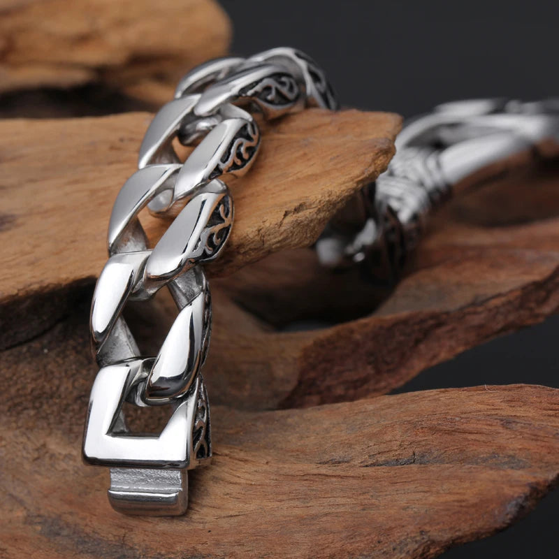 KALEN Stainless Retro Vintage Bracelet Men En Acier Inoxydable Bracelets Acier Inoxydable
