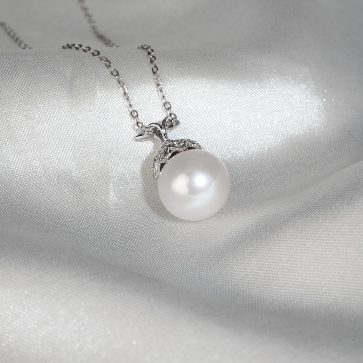 Akoya Pearl 925 Silver Jewelry Fashion Necklace Unique Design Jewelry Necklace AAAAA Natural Seawater Round Pearl Necklace