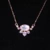 ArtistA Abiding Simple Vintage Faceted Pear Oval Rainbow Blue Moonstone Pendant Necklace 925 Silver Women Jewelry Necklace